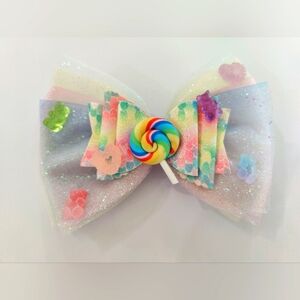 Halloween Big Candy Lollipop Gummy Bear Bow